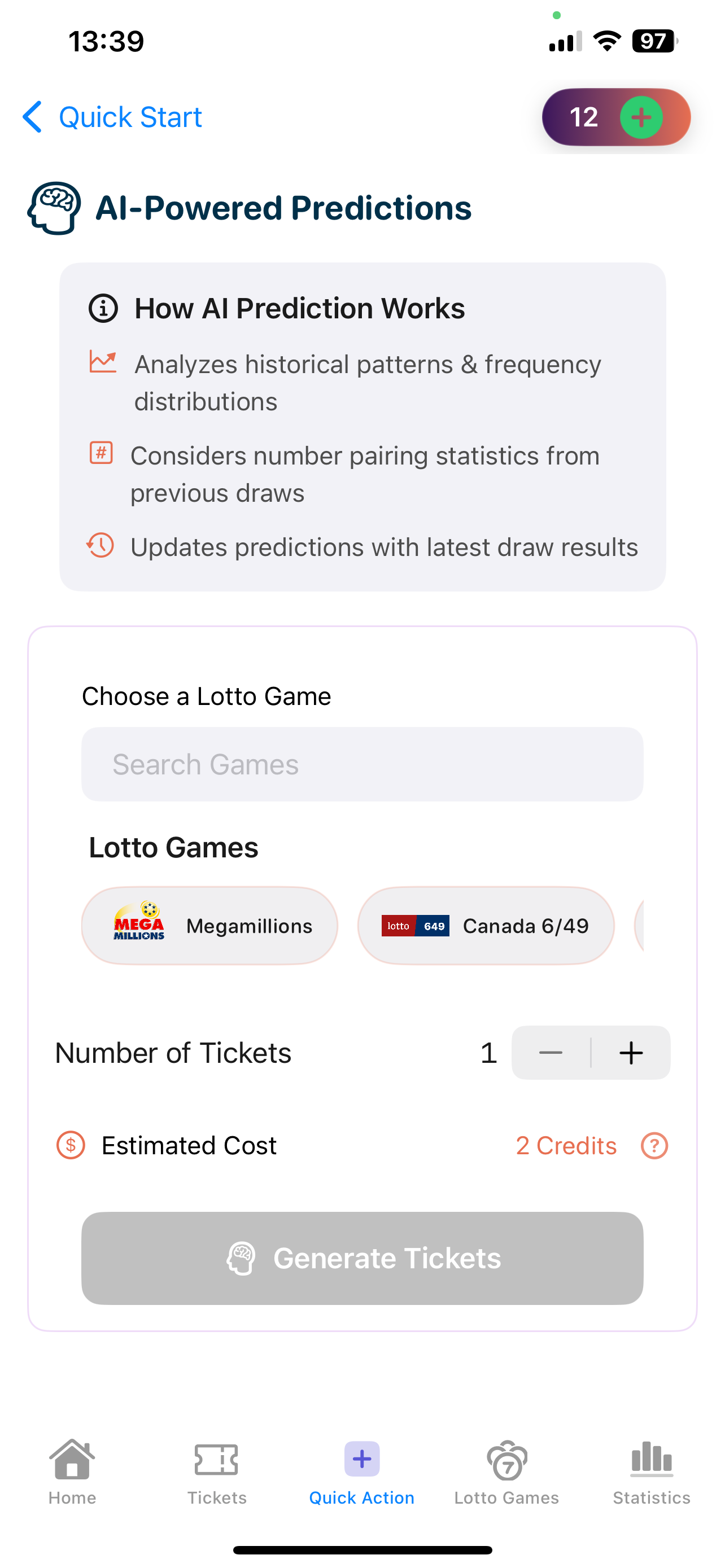 AI-powered number generation suggestions