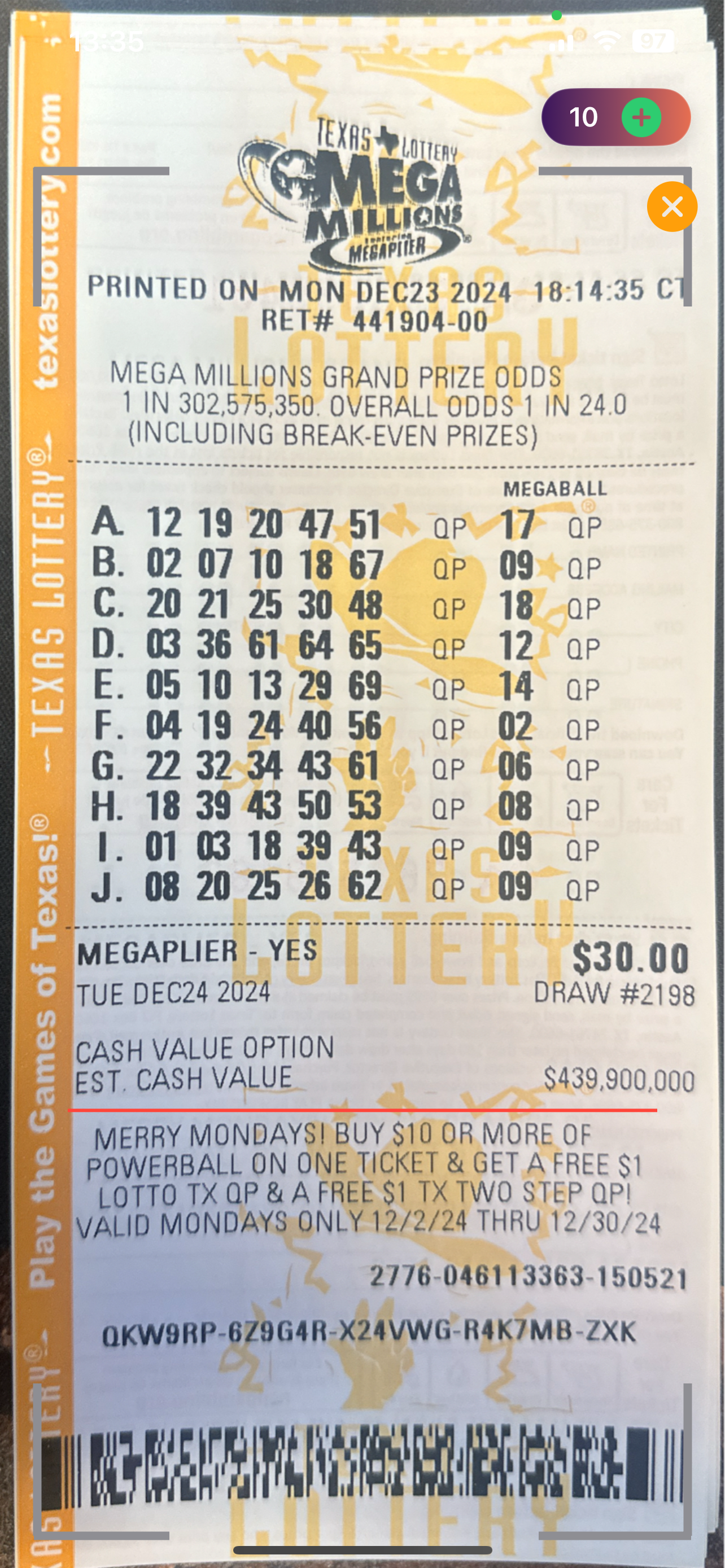 Scan & understand any ticket